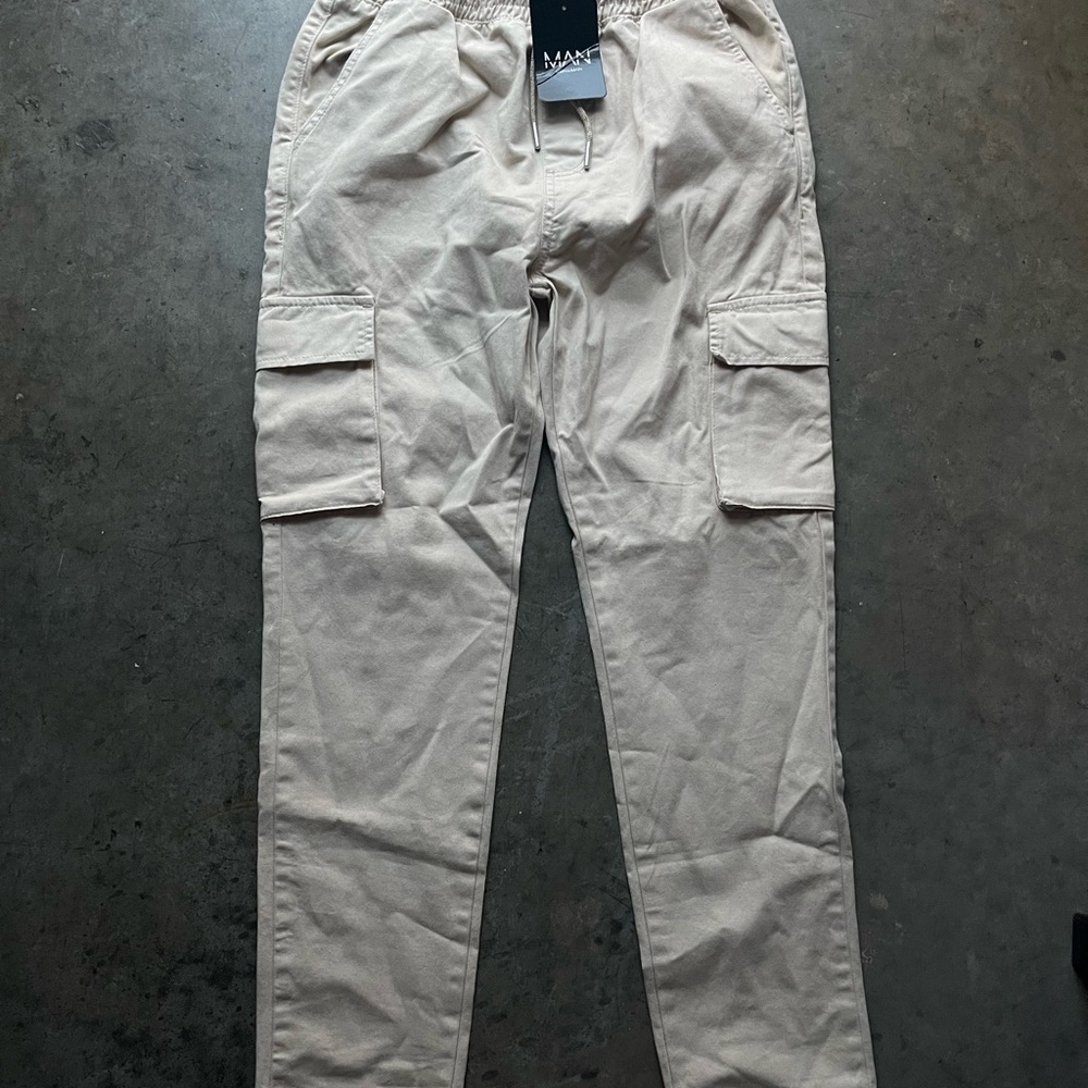NANX Beige Cargo Joggers
